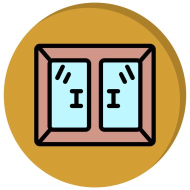 Kapı. Web simgesi basit illüstrasyon