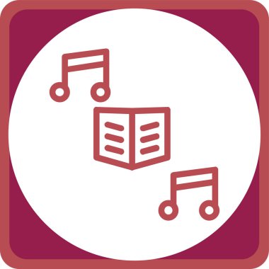 müzik notası vektör çizgisi simgesi, vektör