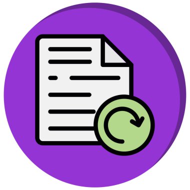 Belge. Web simgesi basit illüstrasyon