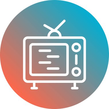 Vektör TV simgesi illüstrasyonu