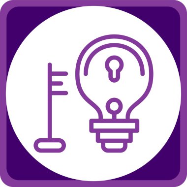 ampul simgesi, vektör illüstrasyonu basit tasarım