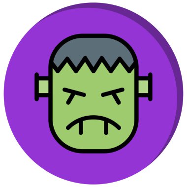 kızgın cadılar bayramı simgesi, vektör illüstrasyonu