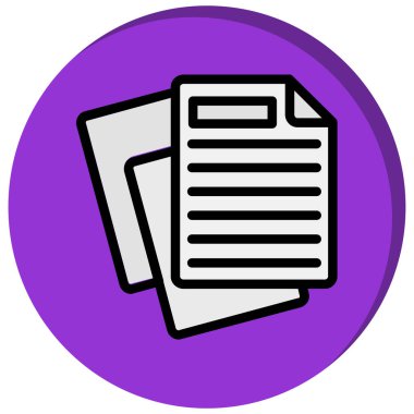 belge simgesi vektör illüstrasyonu