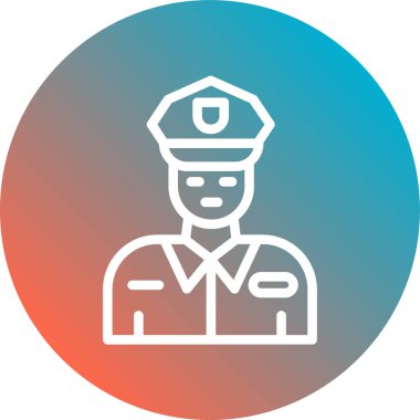 Polis vektör simgesi modern illüstrasyon