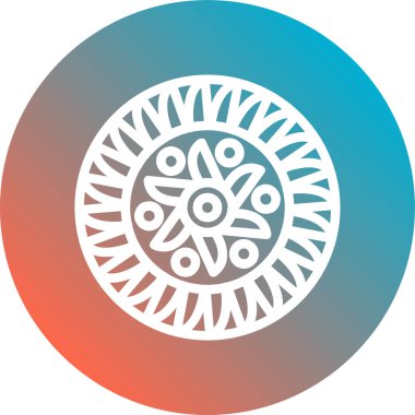 güzel Hint süsleme vektör çizgisi simgesi