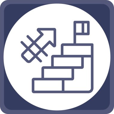 Merdiven simgesi, vektör çizimi