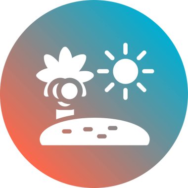 Bir güneş simgesinin vektör illüstrasyonu