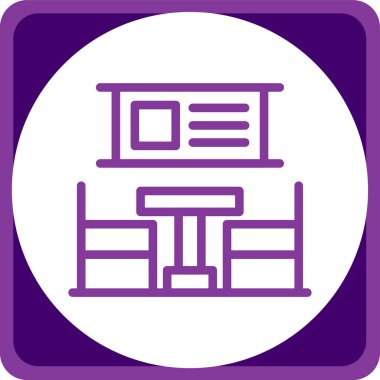 Modern b 'nin vektör illüstrasyonu sandalye ikonundan yoksun