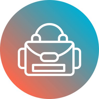 Çanta. Web simgesi basit illüstrasyon