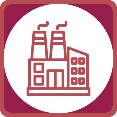 Fabrika simgesinin vektör illüstrasyonu