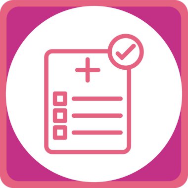 Kontrol listesi. Web simgesi basit illüstrasyon