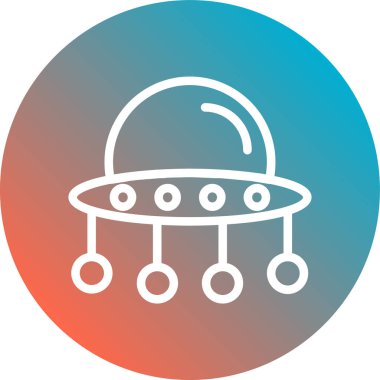 UFO modern simgesinin vektör illüstrasyonu