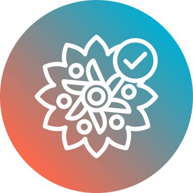 güzel çiçek süsleme çizgisi vektör simgesi