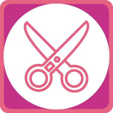 Makas. Web simgesi basit illüstrasyon