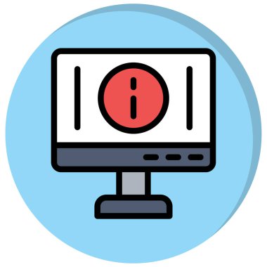 bilgisayar izleme simgesi, vektör illüstrasyonu