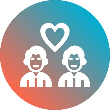 Mutlu sevgililer günü vektör ikonu tasarımı