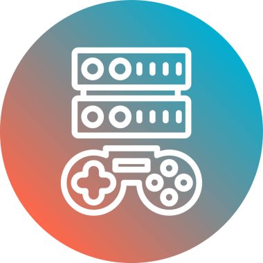 Oyun konsol simgesinin vektör illüstrasyonu