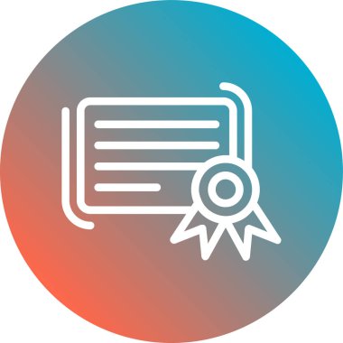 Sertifika vektör simgesi modern basit vektör illüstrasyonu