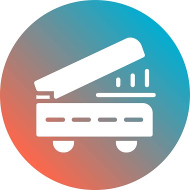 Bir tren istasyonu simgesinin vektör illüstrasyonu