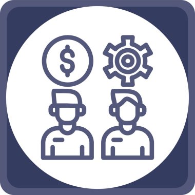 iş ve finans vektör çizgisi simgesi.