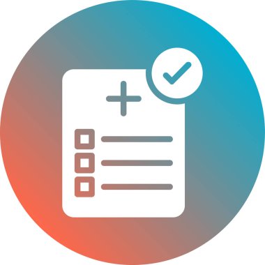 Kontrol listesi. Web simgesi basit illüstrasyon