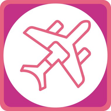 Uçak. Web simgesi basit illüstrasyon