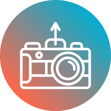 Kamera. Web simgesi basit illüstrasyon