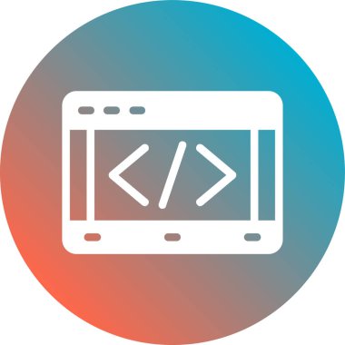 Kodlama vektörü simgesi düz simgesi