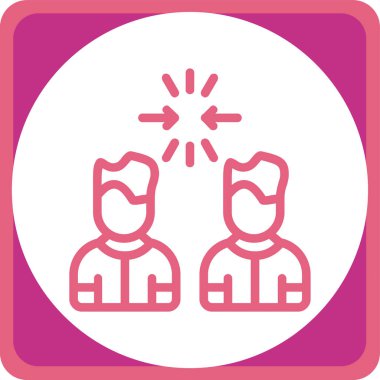 Bir erkek ve kadın ikonunun vektör illüstrasyonu