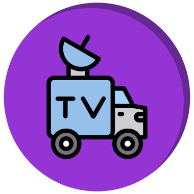 televizyon simgesi vektör illüstrasyonu