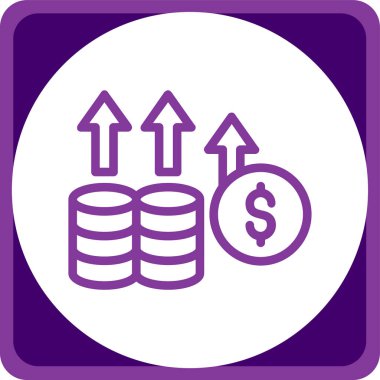 Dolar. Web simgesi basit illüstrasyon