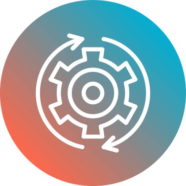 Simgeyi ayarlamanın vektör illüstrasyonu