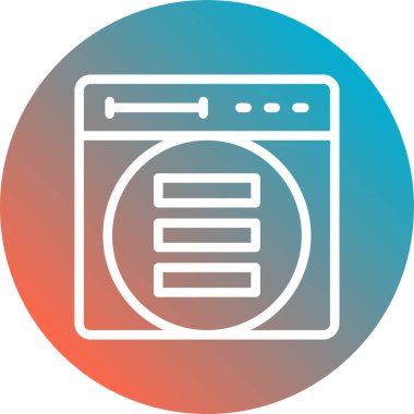 Soyut arkaplanda fırın simgesi izole edildi