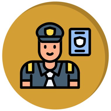 polis simgesi vektör illüstrasyonu