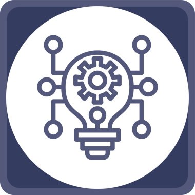 Bir fikrim var. Web simgesi basit illüstrasyon