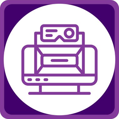 Benzersiz yazıcı makinesi vektör simgesi