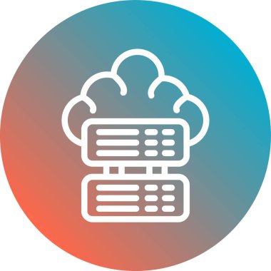 Bulut. Web simgesi vektör illüstrasyonu