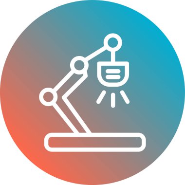 Robot simgesi soyut arkaplanda izole edildi