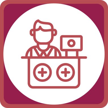 Modern doktorun vektör çizimi