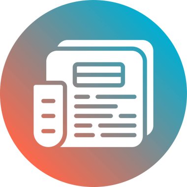 Belge. Web simgesi basit illüstrasyon