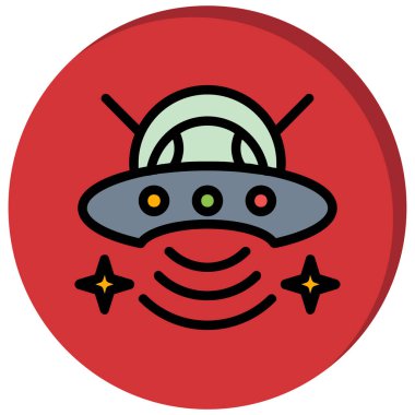 Modern tarzda izole edilmiş UFO simgesi