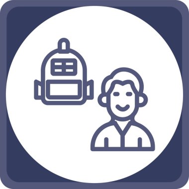 robot. Web simgesi basit illüstrasyon