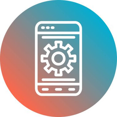 mobil ayar simgesi, vektör illüstrasyonu