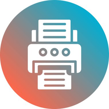 Moda düz izole edilmiş arkaplanda yazıcı simgesi