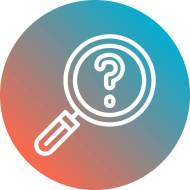 Büyüteç simgesi soyut arka grupta izole edildi