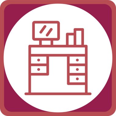 Yazıcı. Web simgesi basit illüstrasyon