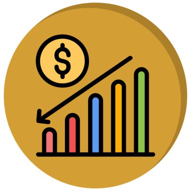 iş grafiği simgesi. Web için iş grafik vektör simgelerinin özet çizimi