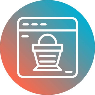 alışveriş sepeti simge vektör