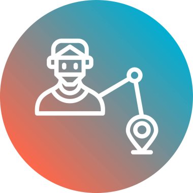 Robot simgesinin vektör illüstrasyonu