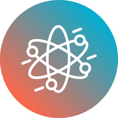 atom simgesi, vektör illüstrasyonu